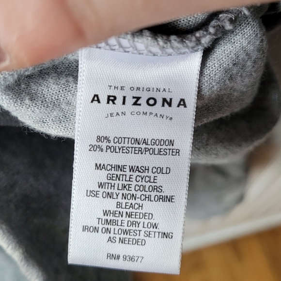 Vintage Y2K Gray Velour/Velvet Zip up Cropped Hoodie Jacket Arizona Large - Picture 14 of 14